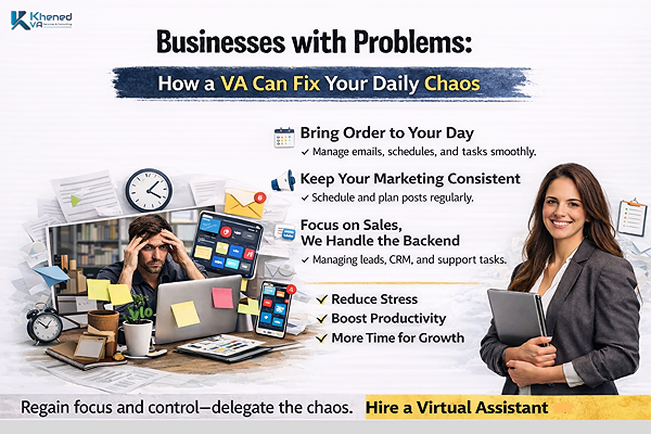 Businesses with Problems: How a VA Can Fix Your Daily Chaos