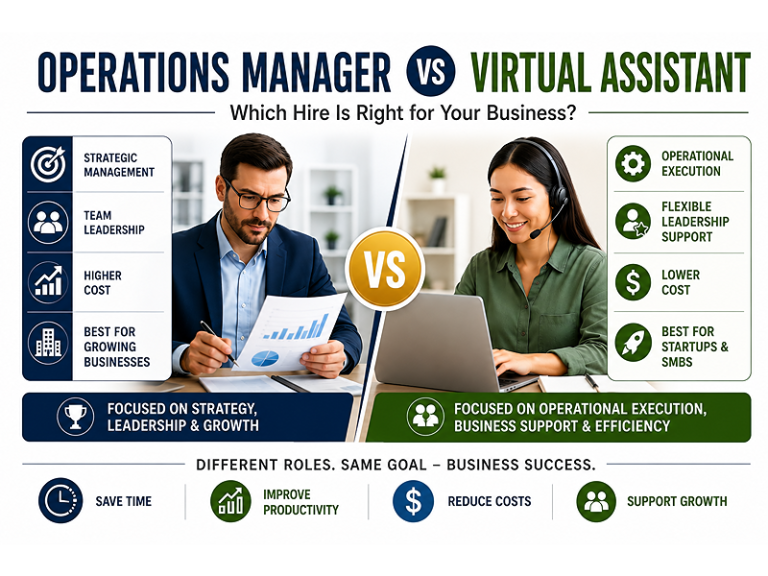 Operations Manager vs Virtual Assistant: Which Hire Is Right for Your Business?